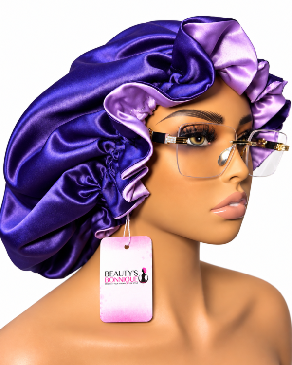 Royal Purple Luxury Satin Bonnet